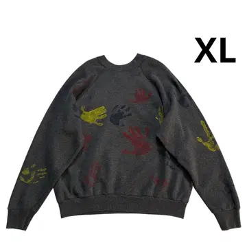 89년 USA제 TULTEX 손 모양 맨투맨 XL 흑먹색 래글런 슬리브