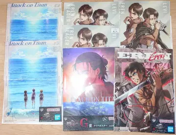 제일복권 진격의 거인 F상 클리어 포스터 리바이 엘렌