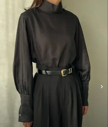 foufou 하이넥 드레스 셔츠