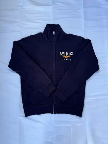 AVIREX 타입 블루 네이비 후드티 후드 없음 구제 의류 M 사이즈