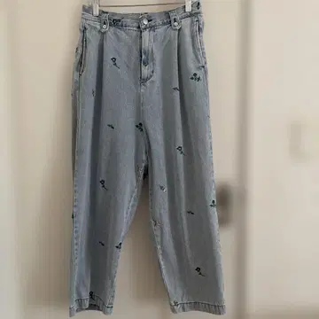 사만사 모스모스 자수 데님/트윌 커브 팬츠 M