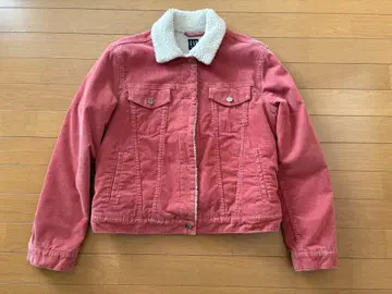 GAP 코듀로이 보아 옷깃 자켓 핑크 S
