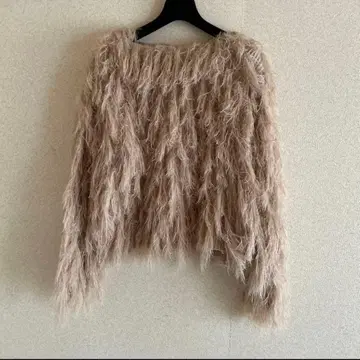 STYLEMIXER 프린지 니트 핑크 베이지 긴팔