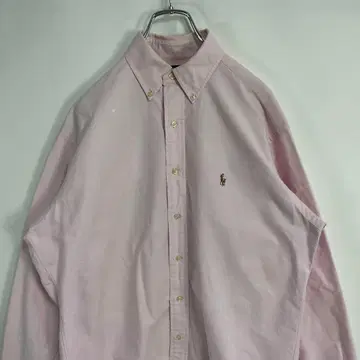 랄프 로렌 포니 자수 긴팔 BD 셔츠 핑크 XL 사이즈