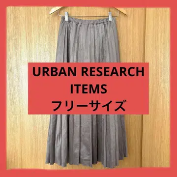 여성용 URBAN RESEARCH ITEMS 플리츠 롱 스커트