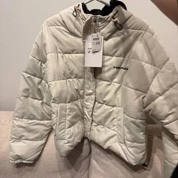 HEAD 후드 부착 다운 자켓 화이트