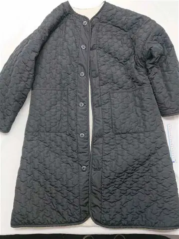 피엘테 YF-00020 퀼팅 노카라 코트 F 블랙 계열