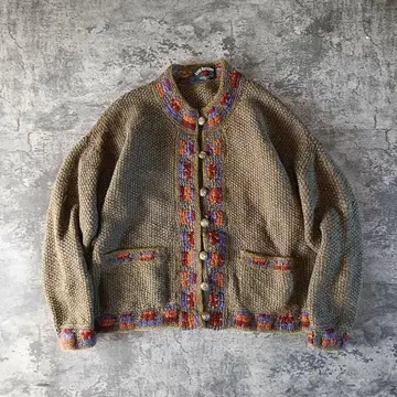 90s 네팔제 Lost Horizons 믹스 울 가디건