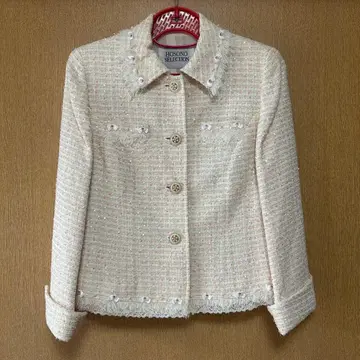 HOSONO SELECTION 스팽글 자켓 코사지 부착