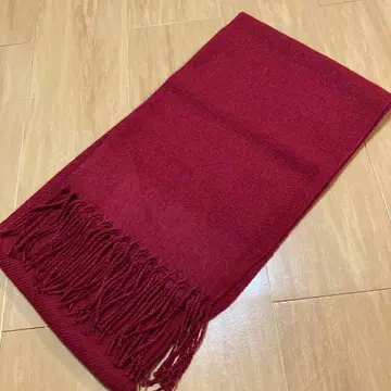 새상품급 와인 레드 프린지 니트 머플러