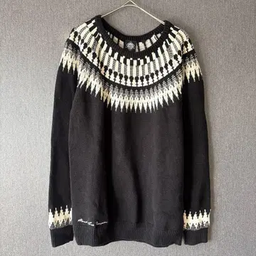 MCD 노르딕 무늬 블랙 스웨터 L 사이즈 니트