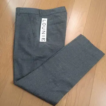 LOUNIE 그레이 울 테이퍼드 팬츠