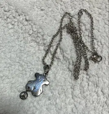 TOUS 곰 모티브 스테인리스 스틸 목걸이
