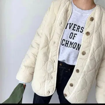 CANAL JEAN 퀼팅 중간 보아 자켓