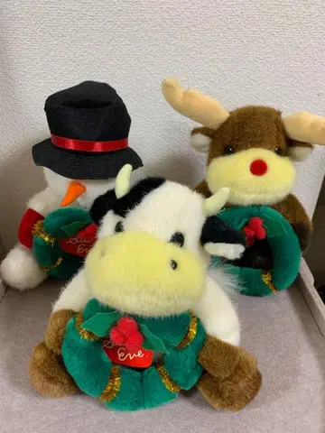 크리스마스 봉제 인형 소, 루돌프, 눈사람 3세트