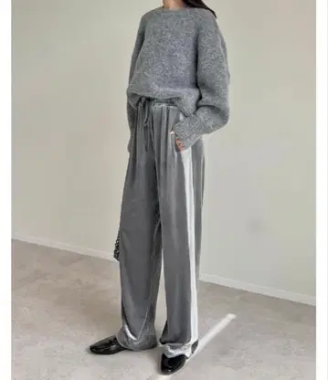 Re:EDIT 벨로아 드로스트 스트레이트 트랙 팬츠