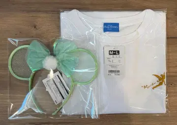 [ 새상품 택 포함 ] 도쿄 디즈니 리조트 팅커벨 T셔츠 & 머리띠