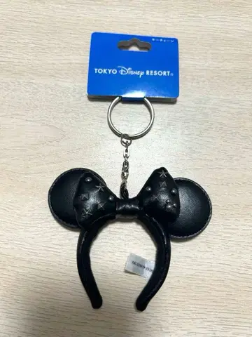 디즈니 머리띠 키링 미니 가죽 블랙