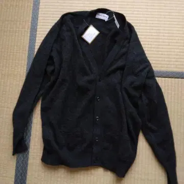 William Locke 가디건 XL 차콜 라무 울