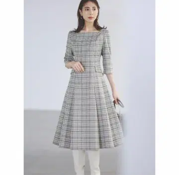 트리플 크로스 원피스(CWFO234099/CHECK/34 사이즈)