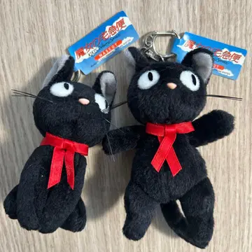 마녀 배달부 키키 지지 키링 마스코트 봉제 인형 지브리 2종 세트