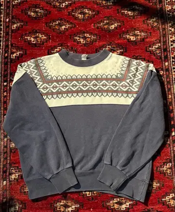 [ special ] 50's 60's 빈티지 눈꽃 패턴 맨투맨