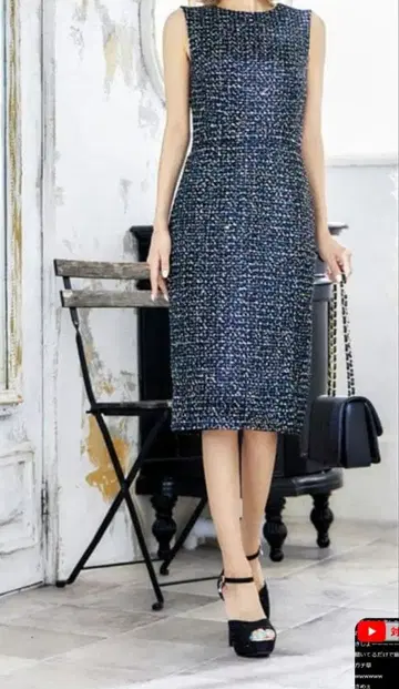 엘르케이 트위드 드레스