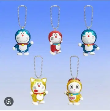 클리어 치키치키 도라에몽 키링 5체 세트