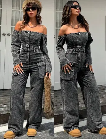 데님 올인원 셋업