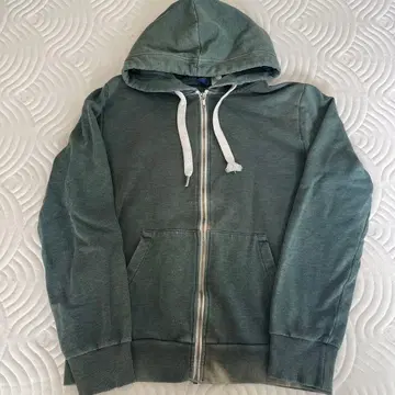 H&M 00s 그린 선페이드 y2k 크롭 후드티 M