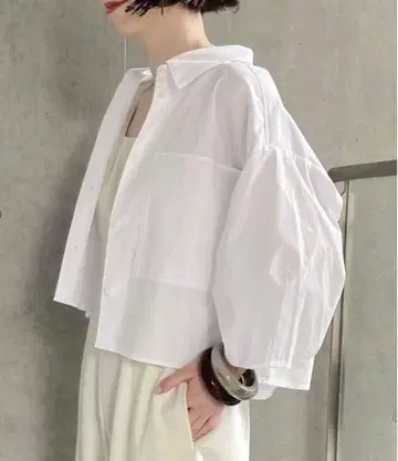 IENA maison FABRICA 크롭 셔츠 화이트