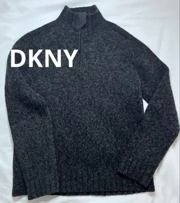 DKNY 하프 지퍼 니트 M 블랙 DONNA KARAN NEW YORK