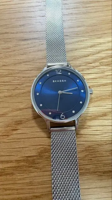 스카겐 아넬리 SKW2793 블루 다이얼 메쉬 벨트