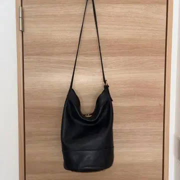 Adam et Rope 블랙 천연 가죽 숄더백