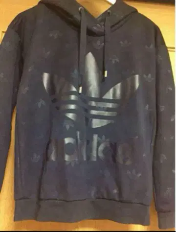 아디다스 오리지널스 올 패턴 빅 로고 후드티 네이비 L 사이즈