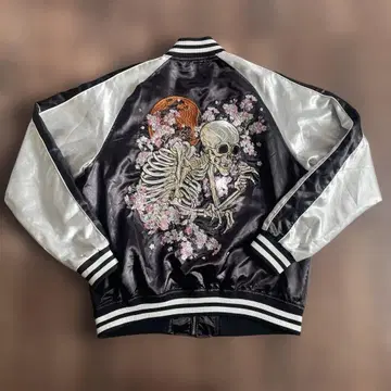 오보로 스카잔 수베니어 자켓 해골  블랙 XL