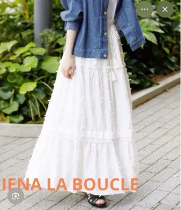 IENA LA BOUCLE 컷워크 자수 캉캉 스커트