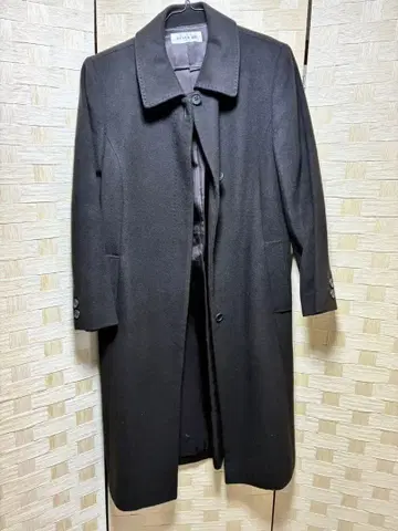 캐시미어 롱 코트 다크 브라운