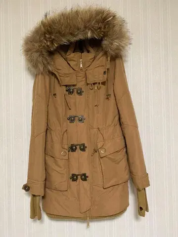 퍼 달린 밀리터리 모즈 코트