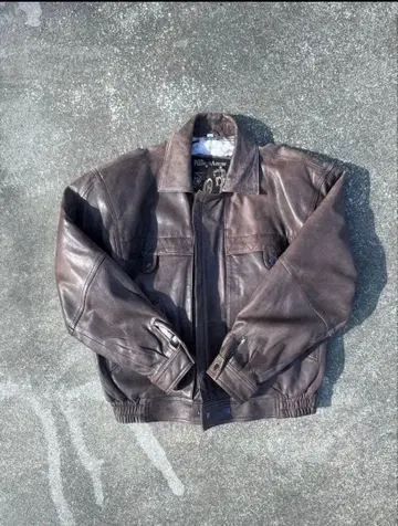 80s 짧은 기장 라무 가죽 자켓