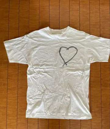 agnes b. 에네스베 화이트 택 하트 t셔츠 프랑스제 구제 의류