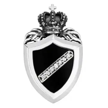 새상품 JUSTIN DAVIS CROWN SHIELD PENDANT