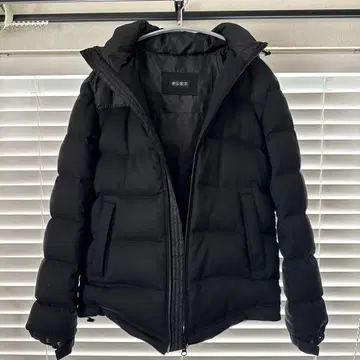 PLST 플라스테 남성용 M 블랙 후드 부착 다운 자켓