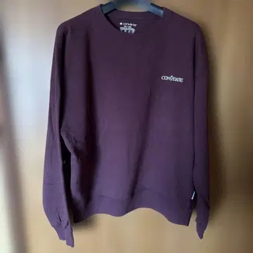 CONVERSE 버건디 크루넥 트레이닝복 L
