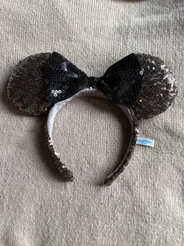 디즈니 머리띠 블랙 스팽글