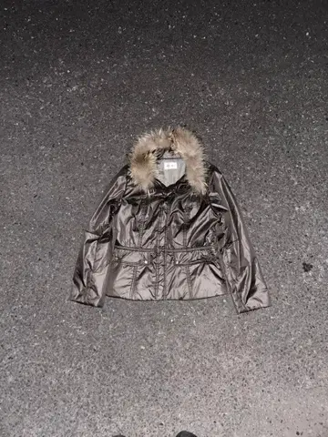 Y2K 퍼 나일론 자켓 헤이세이 갸루 남자 광택 짧은 기장 opium