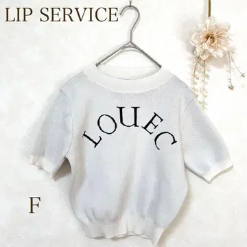 [립 서비스] 니트 반팔 티셔츠 캐주얼 LIP SERVICE