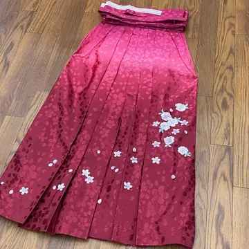 졸업식 하카마 사쿠라 지문 자수 그라데이션 끈아래 95 안토하카마