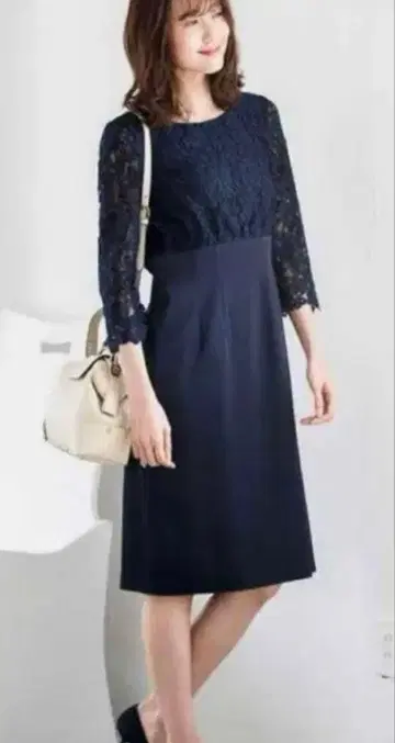 ANAYI 세레모니 원피스 [ 36 ] 네이비