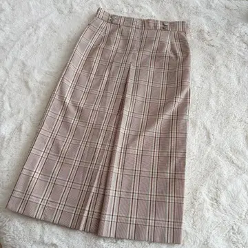 MICHEL KLEIN 체크 무늬 타이트 스커트